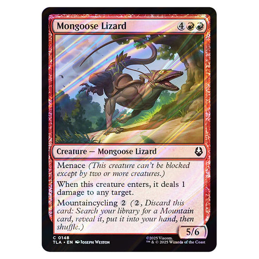 Mongoose Lizard 0148 card from the Magic The Gathering set Avatar The Last Airbender