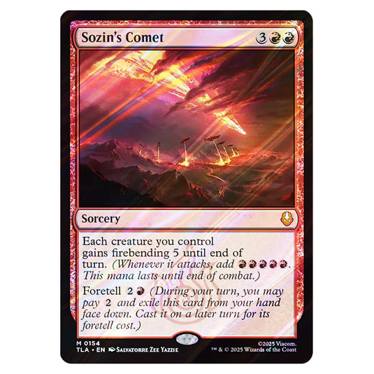 Sozin's Comet 0154 card from the Magic The Gathering set Avatar The Last Airbender