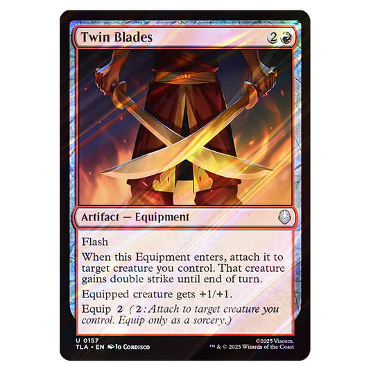 Twin Blades 0157 card from the Magic The Gathering set Avatar The Last Airbender