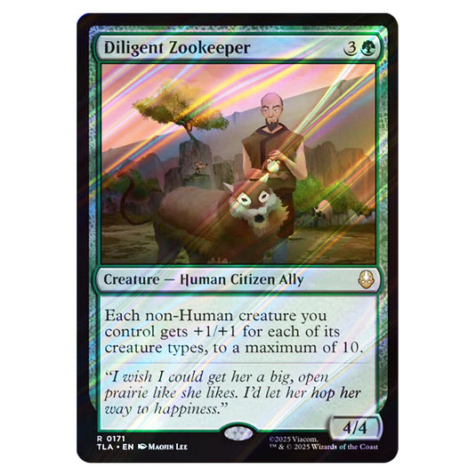 Diligent Zookeeper 0171 card from the Magic The Gathering set Avatar The Last Airbender