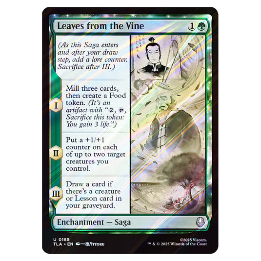 Leaves from the Vine 0185 card from the Magic The Gathering set Avatar The Last Airbender