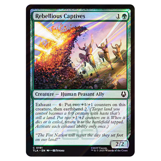 Rebellious Captives 0191 card from the Magic The Gathering set Avatar The Last Airbender