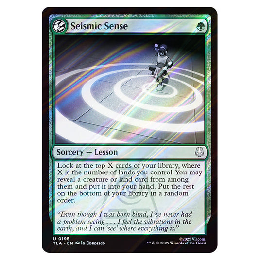 Seismic Sense 0195 card from the Magic The Gathering set Avatar The Last Airbender
