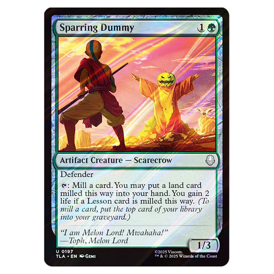 Sparring Dummy 0197 card from the Magic The Gathering set Avatar The Last Airbender