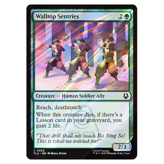 Walltop Sentries 0202 card from the Magic The Gathering set Avatar The Last Airbender