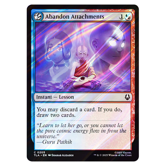 Abandon Attachments 0205 card from the Magic The Gathering set Avatar The Last Airbender