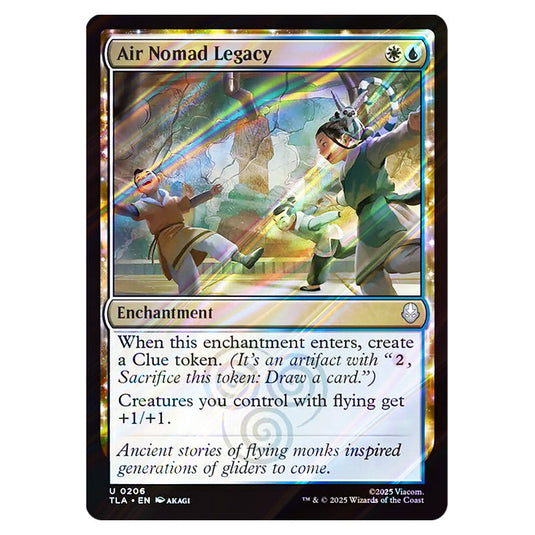 Air Nomad Legacy 0206 card from the Magic The Gathering set Avatar The Last Airbender