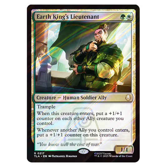 Earth King's Lieutenant 0217 card from the Magic The Gathering set Avatar The Last Airbender