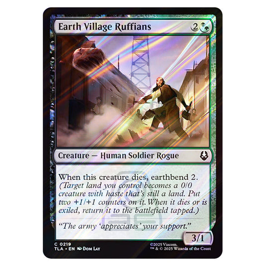 Earth Village Ruffians 0219 card from the Magic The Gathering set Avatar The Last Airbender