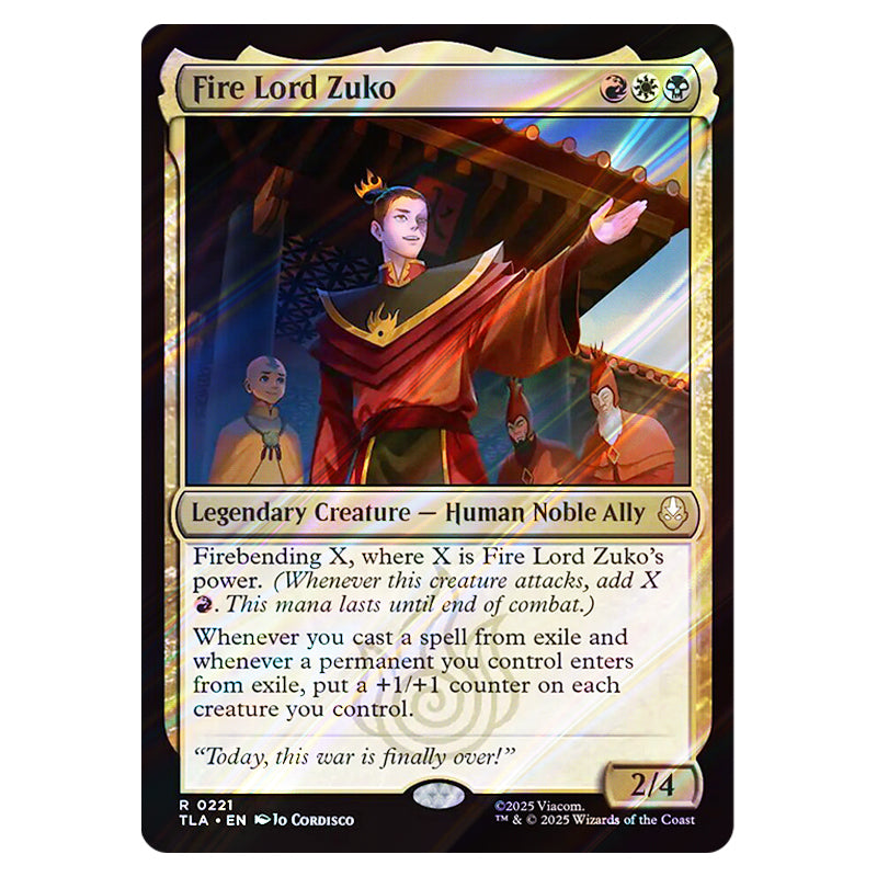 Magic The Gathering - Avatar The Last Airbender - Fire Lord Zuko - 022 Magic The Gathering - Avatar The Last Airbender - Fire Lord Zuko - 022