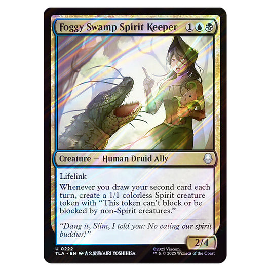Foggy Swamp Spirit Keeper 0222 card from the Magic The Gathering set Avatar The Last Airbender