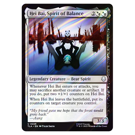 Hei Bai, Spirit of Balance 0225 card from the Magic The Gathering set Avatar The Last Airbender