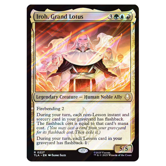 Iroh, Grand Lotus 0227 card from the Magic The Gathering set Avatar The Last Airbender
