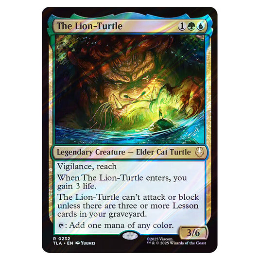 The Lion-Turtle 0232 card from the Magic The Gathering set Avatar The Last Airbender