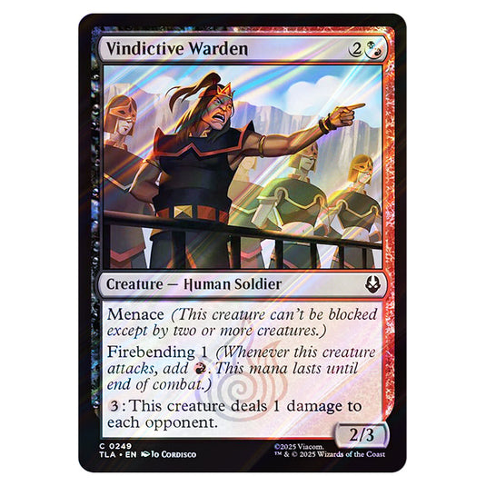 Vindictive Warden 0249 card from the Magic The Gathering set Avatar The Last Airbender