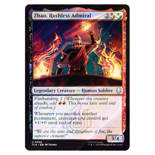Zhao, Ruthless Admiral 0252 card from the Magic The Gathering set Avatar The Last Airbender