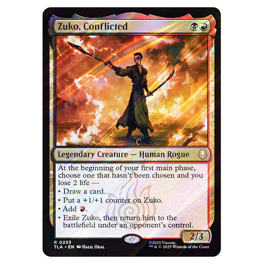 Zuko, Conflicted 0253 card from the Magic The Gathering set Avatar The Last Airbender