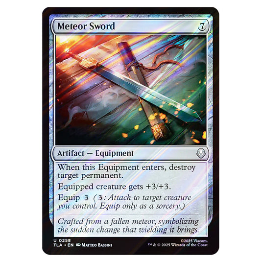 Meteor Sword 0258 card from the Magic The Gathering set Avatar The Last Airbender