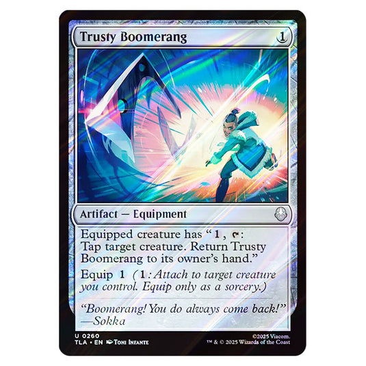 Trusty Boomerang 0260 card from the Magic The Gathering set Avatar The Last Airbender