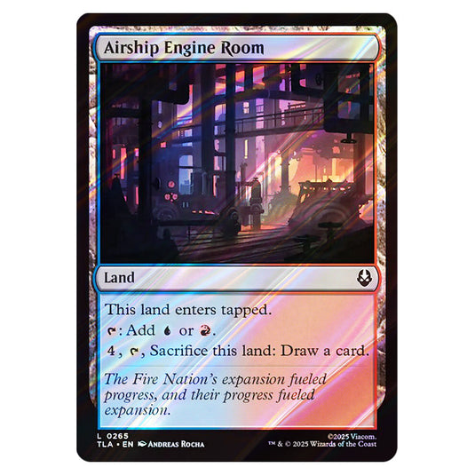 Airship Engine Room 0265 card from the Magic The Gathering set Avatar The Last Airbender