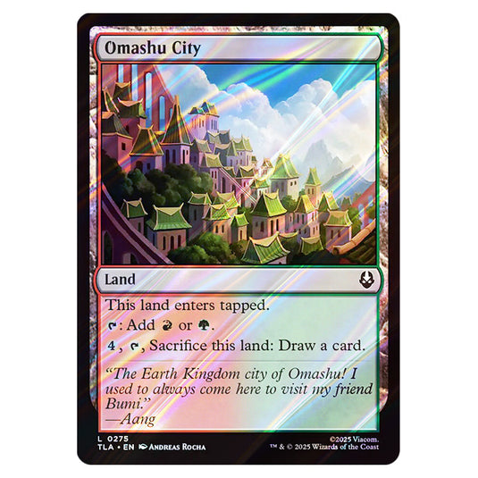 Omashu City 0275 card from the Magic The Gathering set Avatar The Last Airbender