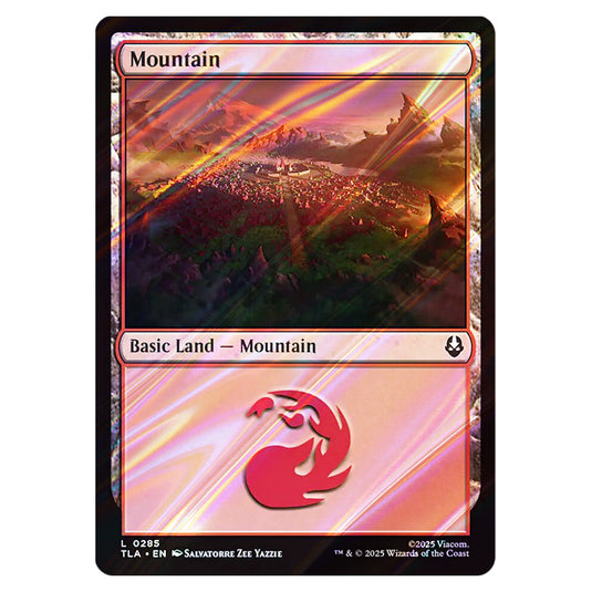 Mountain 0285 card from the Magic The Gathering set Avatar The Last Airbender