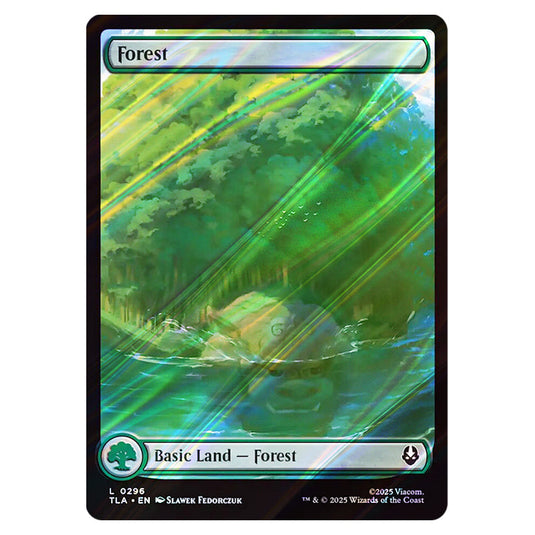 Forest 0296 card from the Magic The Gathering set Avatar The Last Airbender