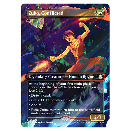 Zuko, Conflicted 0302 card from the Magic The Gathering set Avatar The Last Airbender