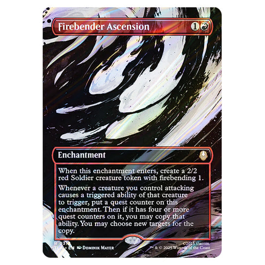 Firebender Ascension 0312 card from the Magic The Gathering set Avatar The Last Airbender