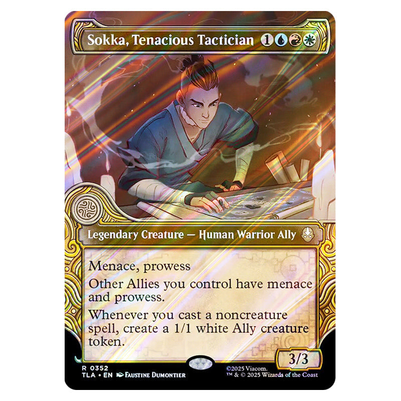 sokka mtg card Magic The Gathering - Avatar The Last Airbender - Sokka, Tenacious Tactician (Elemental Frame Card)