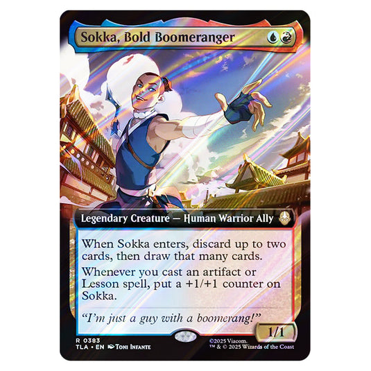 Sokka, Bold Boomeranger 0383 card from the Magic The Gathering set Avatar The Last Airbender