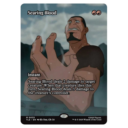 Searing Blood 0035 card from the Magic The Gathering set Avatar: The Last Airbender Eternal