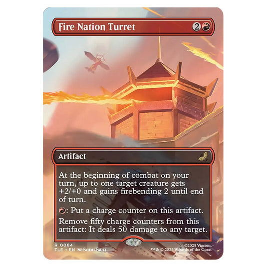 Fire Nation Turret 0064 card from the Magic The Gathering set Avatar: The Last Airbender Eternal