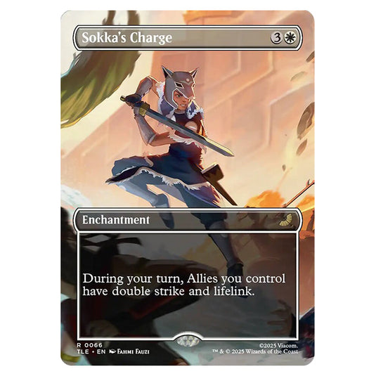 Sokka's Charge 0066 card from the Magic The Gathering set Avatar: The Last Airbender Eternal