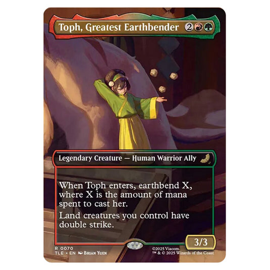 Toph, Greatest Earthbender 0070 card from the Magic The Gathering set Avatar: The Last Airbender Eternal