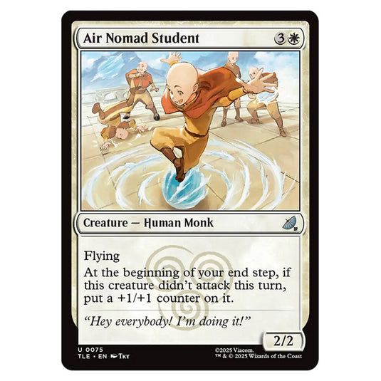 Air Nomad Student 0075 card from the Magic The Gathering set Avatar: The Last Airbender Eternal