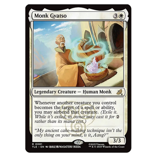 Monk Gyatso 0081 card from the Magic The Gathering set Avatar: The Last Airbender Eternal