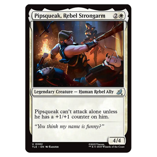 Pipsqueak, Rebel Strongarm 0082 card from the Magic The Gathering set Avatar: The Last Airbender Eternal