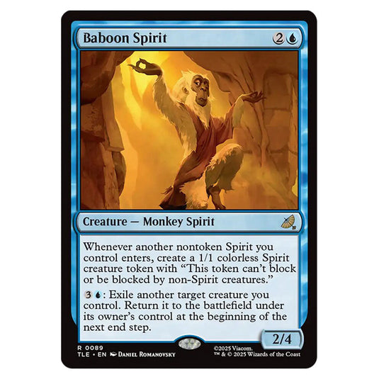 Baboon Spirit 0089 card from the Magic The Gathering set Avatar: The Last Airbender Eternal