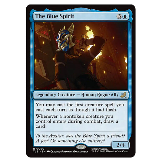 The Blue Spirit 0090 card from the Magic The Gathering set Avatar: The Last Airbender Eternal
