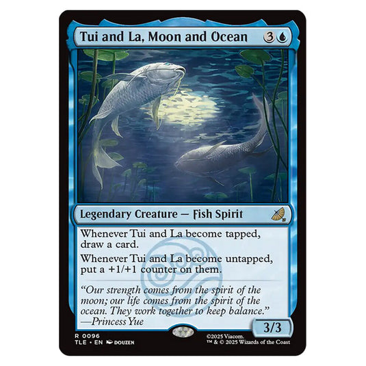 Tui and La, Moon and Ocean 0096 card from the Magic The Gathering set Avatar: The Last Airbender Eternal