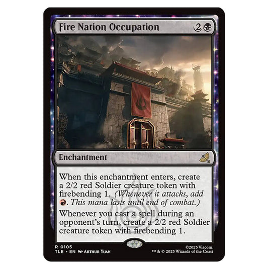 Fire Nation Occupation 0105 card from the Magic The Gathering set Avatar: The Last Airbender Eternal