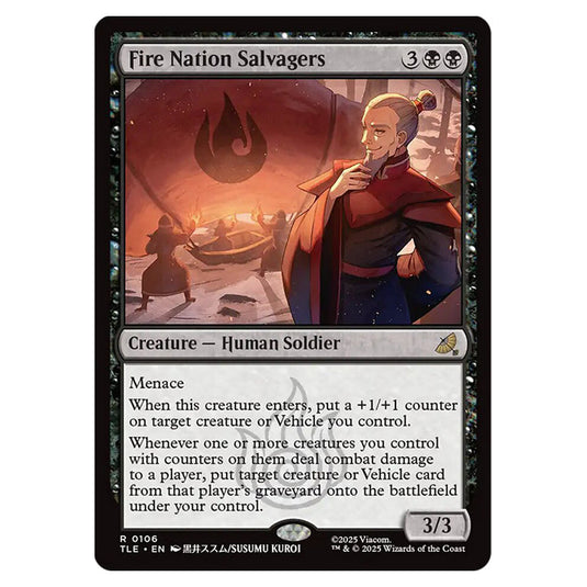 Fire Nation Salvagers 0106 card from the Magic The Gathering set Avatar: The Last Airbender Eternal