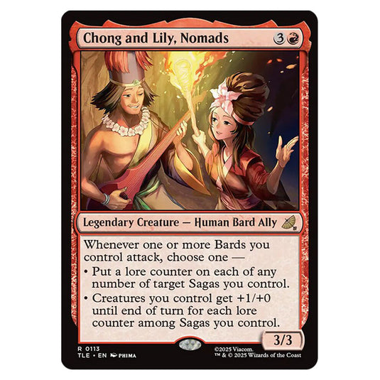 Chong and Lily, Nomads 0113 card from the Magic The Gathering set Avatar: The Last Airbender Eternal