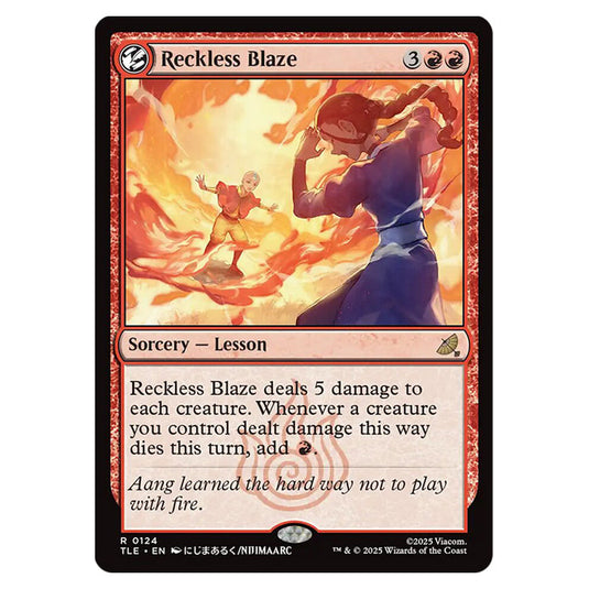 Reckless Blaze 0124 card from the Magic The Gathering set Avatar: The Last Airbender Eternal
