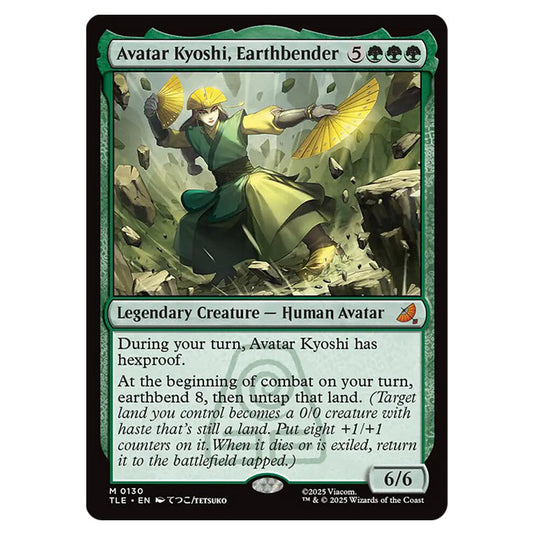 Avatar Kyoshi, Earthbender 0130 card from the Magic The Gathering set Avatar: The Last Airbender Eternal