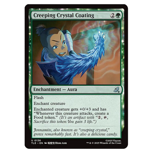 Creeping Crystal Coating 0136 card from the Magic The Gathering set Avatar: The Last Airbender Eternal