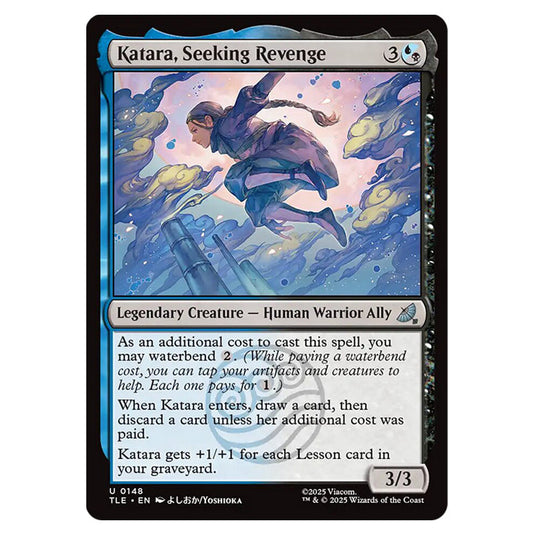 Katara, Seeking Revenge 0148 card from the Magic The Gathering set Avatar: The Last Airbender Eternal