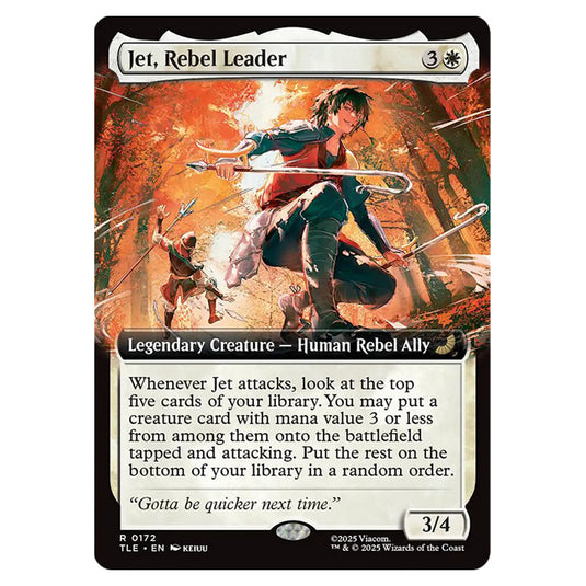 Jet, Rebel Leader 0172 card from the Magic The Gathering set Avatar: The Last Airbender Eternal