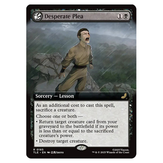 Desperate Plea 0185 card from the Magic The Gathering set Avatar: The Last Airbender Eternal
